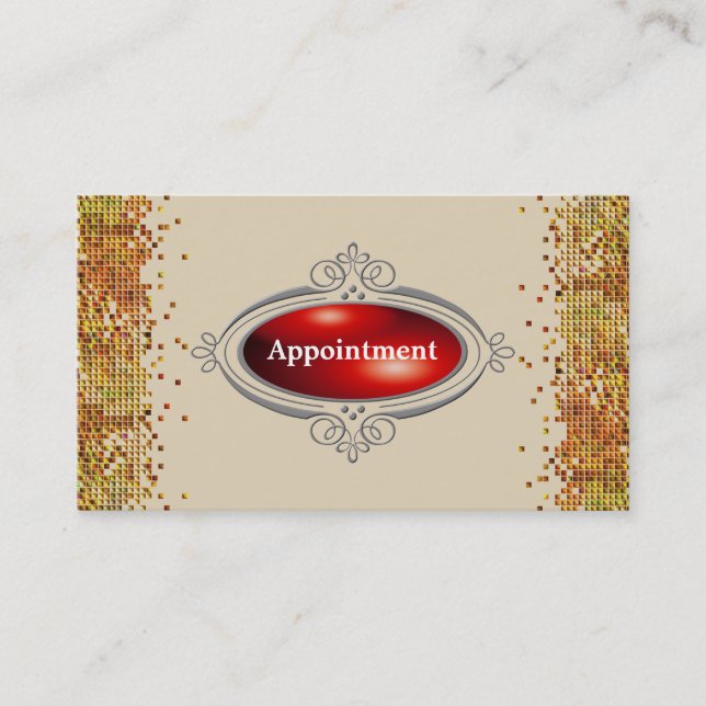 Carte De Rendez-vous Modèle de nomination élégant de la séquence (Devant)