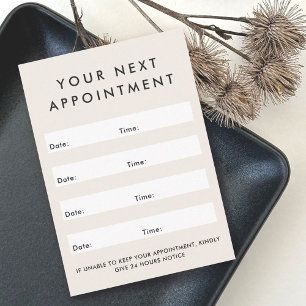 Carte De Rendez-vous Modern custom logo vertical appointment card