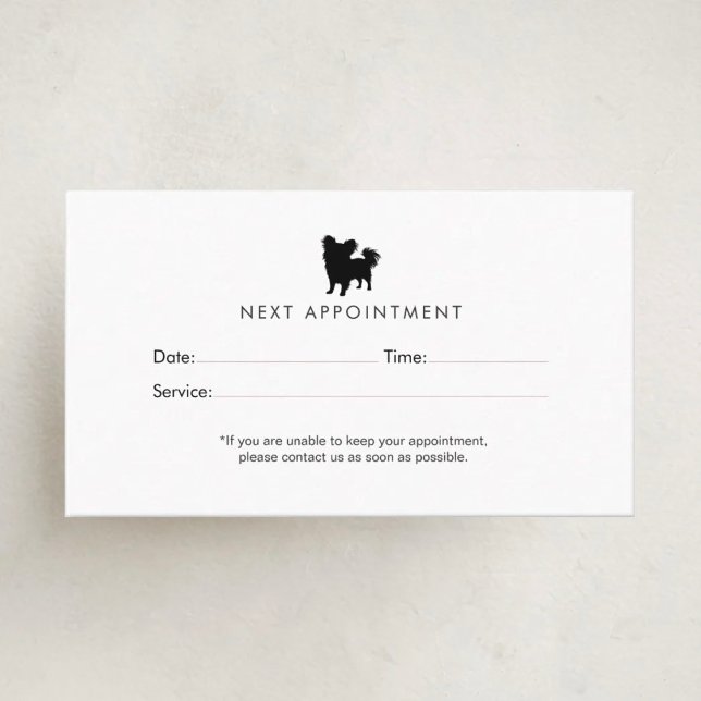 Carte De Rendez-vous Modern Minimalist Dog Grooming Silhouette Logo (Créateur téléchargé)