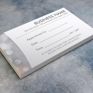Carte De Rendez-vous Modern Silver Appointment Business Card
