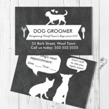 Carte de rendez-vous moderne Black Dog Grooming
