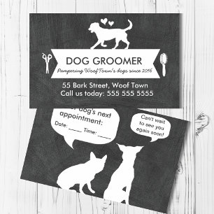 Carte de rendez-vous moderne Black Dog Grooming