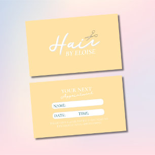 Carte De Rendez-vous Moderne minimaliste Script professionnel coiffeur