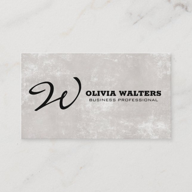 Carte De Rendez-vous Monogramme de script | Simple (Devant)