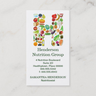 Carte De Rendez-vous Monogramme nutritionniste H Nomination