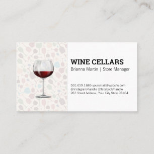 Carte De Rendez-vous Motif à vin   Verre à vin rouge