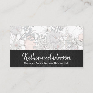 Carte De Rendez-vous Motif de fleurs botaniques