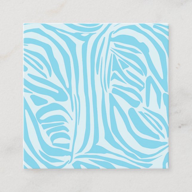 Carte De Rendez-vous Motif Zèbre Bleu (Devant)
