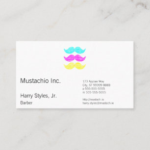 Carte De Rendez-vous Moustaches de CMY (style d'impression