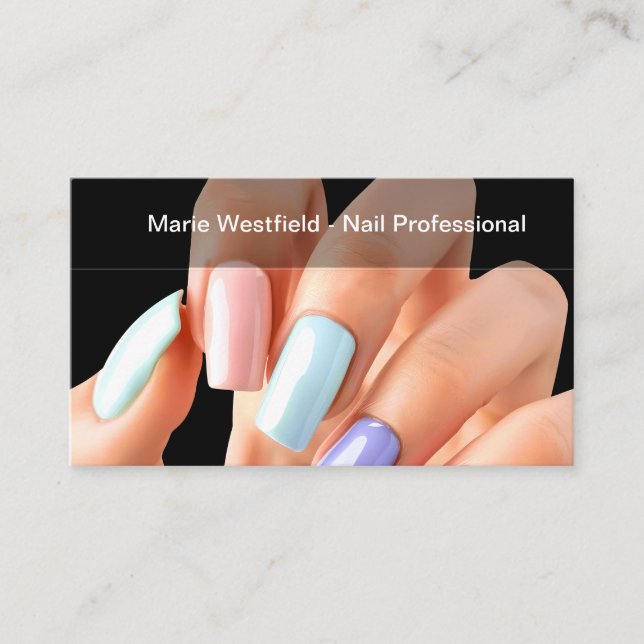 Carte De Rendez-vous Nail Tech Manicure Appointment Reminder Cards (Devant)