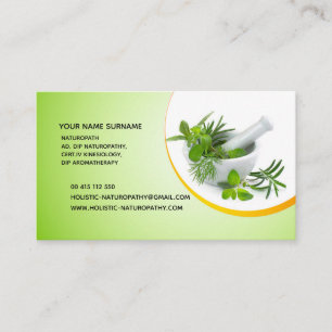 Carte De Rendez-vous Naturopathy, guérison holistique, thérapie d'aro