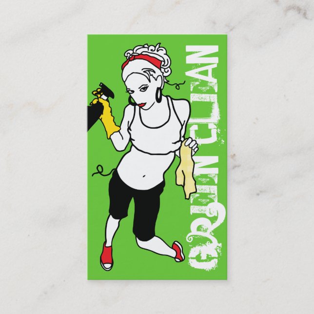 Carte De Rendez-vous nettoyage vert (carte de rendez-vous) (Devant)