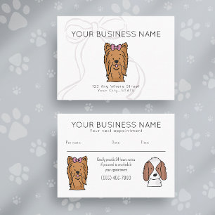 Carte de Rendez-vous Nœud Mignon Chien Griffonnage