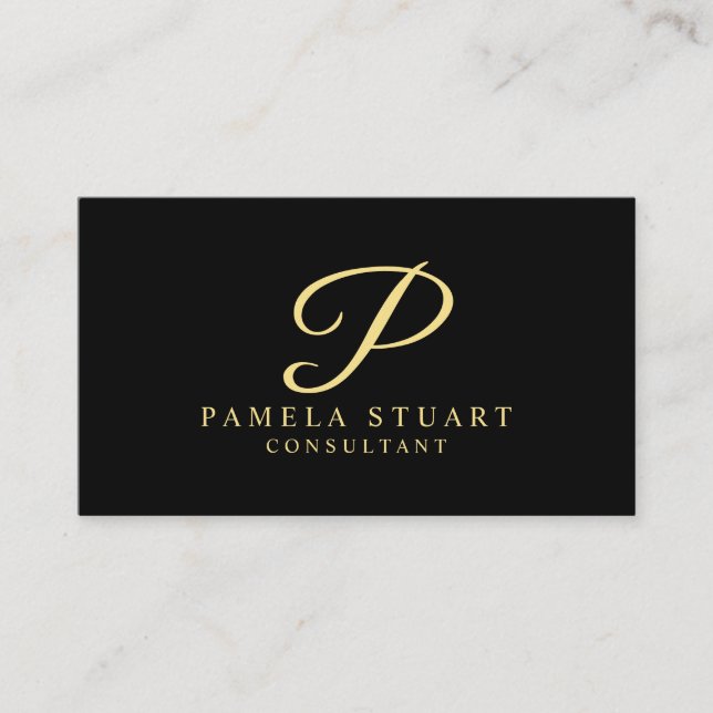 Carte De Rendez-vous Nomination professionnelle Gold et Black (Devant)