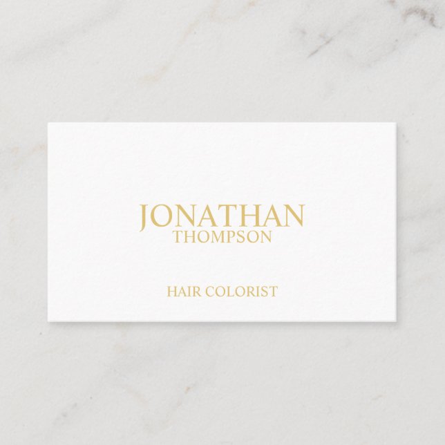 Carte De Rendez-vous Nomination professionnelle Gold et White (Devant)