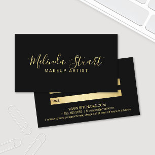 Carte De Rendez-vous Nomination professionnelle moderne Gold et Black