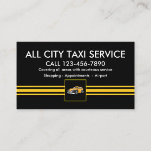 Carte De Rendez-vous Nouveau profil d'entreprise du service de taxi