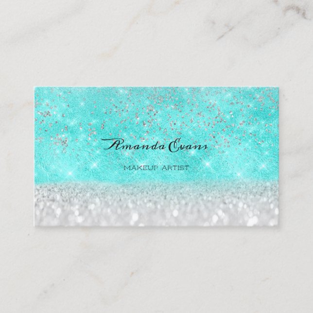 Carte De Rendez-vous Ocean Parties scintillant Sparkup Artist Blogger E (Devant)