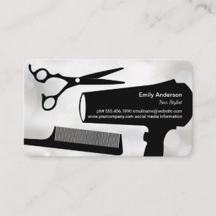 Carte De Rendez-vous Outils de coupe de cheveux   Beauté des femmes