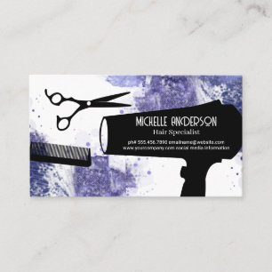 Carte De Rendez-vous Outils de salon de cheveux   Aquarelle Artistique
