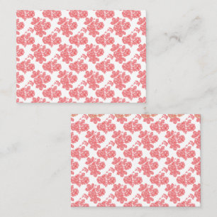 Carte De Rendez-vous Papier d'emballage floral rouge vif et rose caract