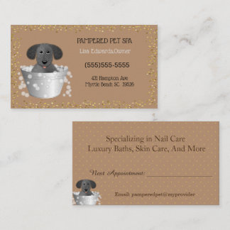 Carte De Rendez-vous Parties scintillant d'or Animaux de compagnie Baig