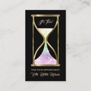Carte De Rendez-vous Parties scintillant Iridescente Hourglass Cheveux 