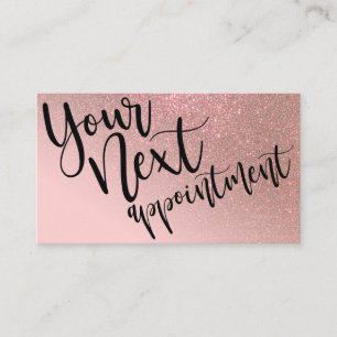 Carte De Rendez-vous Parties scintillant or rose rose pâle Gradient Typ