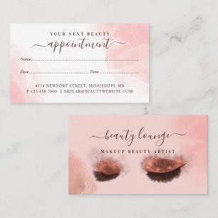 Carte De Rendez-vous Parties scintillant rose Glam Eyelashes Beauté Las