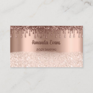 Carte De Rendez-vous Parties scintillant Rose Gold Cosmétiques SPA Stu