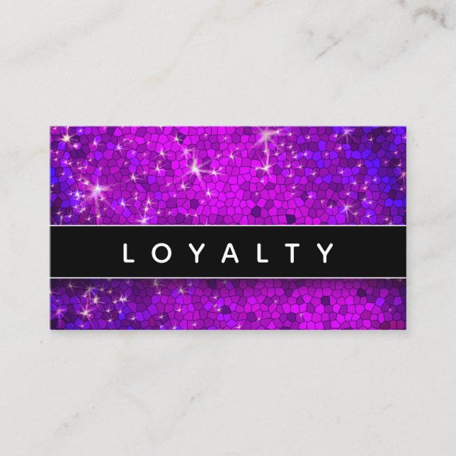 Carte De Rendez-vous Parties scintillant violette étincelles Coiffeur m (Devant)