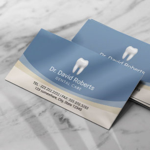 Carte De Rendez-vous Pastel Blue & Beige Professional Dental Care