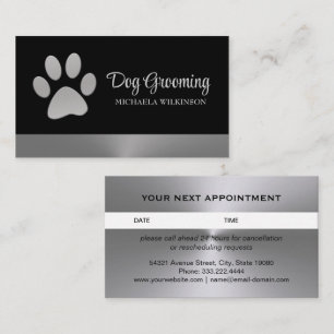 Carte De Rendez-vous Paw Chien Argent sur le service Grossiste pour Ani