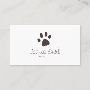 Carte De Rendez-vous Paw Dog Walking Animaux de compagnie assis vétérin