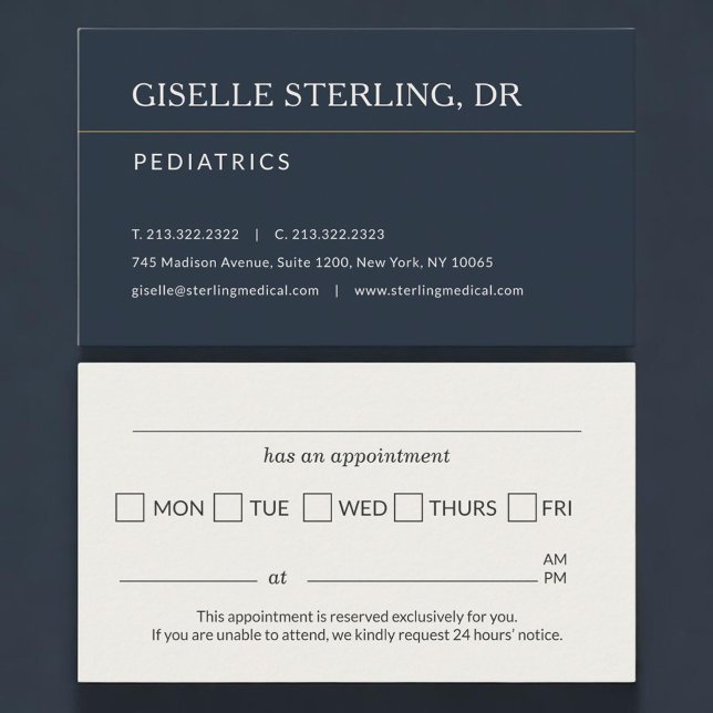 Carte De Rendez-vous Pediatrics Doctor Office Appointment Reminder (Créateur téléchargé)