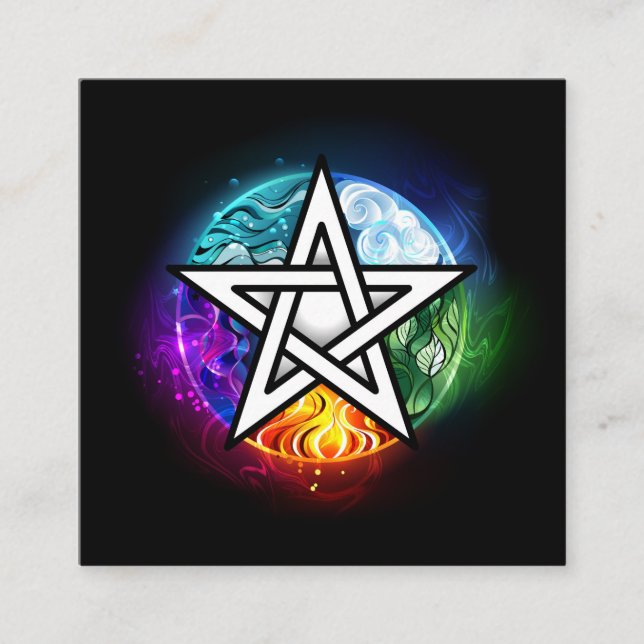Carte De Rendez-vous pentagramme du Wiccan (Devant)
