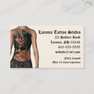 Carte de rendez-vous personnalisée KRW Tattoo Stu
