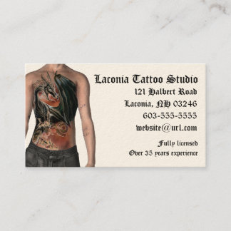Carte de rendez-vous personnalisée KRW Tattoo Stud