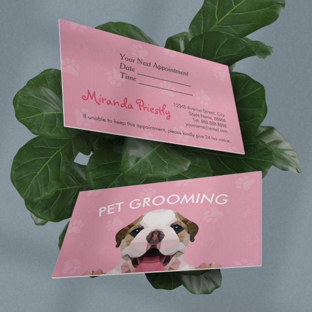 Carte De Rendez-vous Petit Pog Poy Soin pour animaux Grooming Alimentat (Créateur téléchargé)