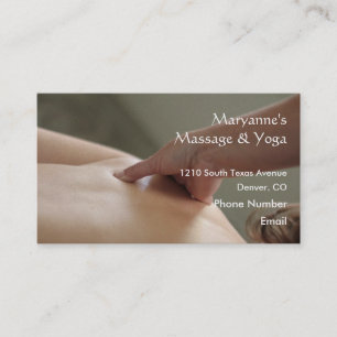 Carte De Rendez-vous Photo arrière de massage - pouce