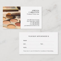Carte de rendez-vous photo de maquilleur
