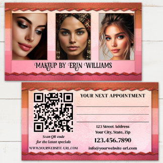 Carte De Rendez-vous Photo de portefeuille Beauté et Maquillage