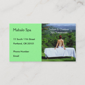 Carte De Rendez-vous Photo de spa de Tableau extérieur de massage