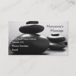 Carte De Rendez-vous Pierres de massage