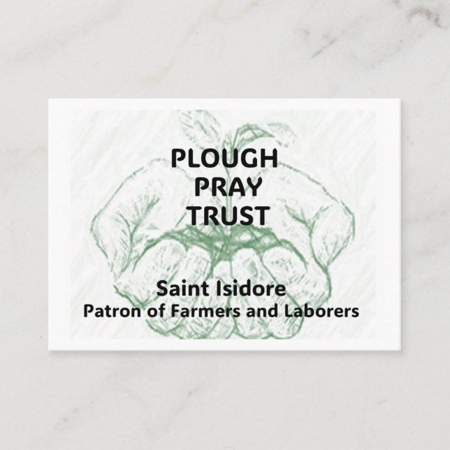 Carte De Rendez-vous "Plough Pray Trust" Saint Isidore Reminder Card (Devant)