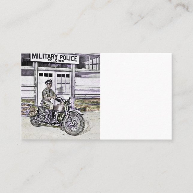 Carte De Rendez-vous Police à moto noire 2ème guerre mondiale (Devant)