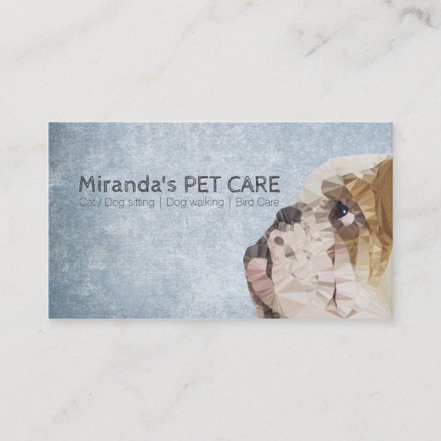 Carte De Rendez-vous Poly Bulldog Pet Care Grooming Baignade Rendez-vou (Devant)