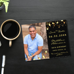 Carte de rendez-vous pour anniversaire photo or no