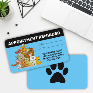 Carte de rendez-vous pour entreprise de soins aux 