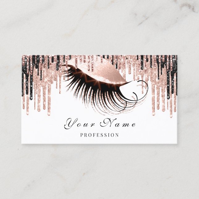 Carte de rendez-vous pour l'artiste maquillage Ros (Devant)